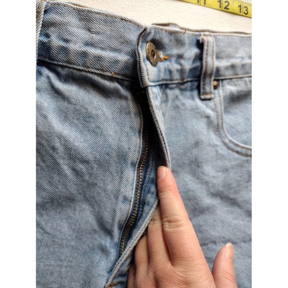 Cotton On High A Line Light Wash Denim Cutoff Shorts Women Size 8 - Picture 3 of 7